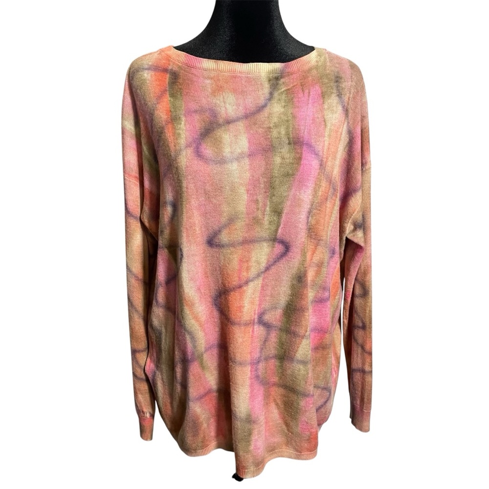 WLNS Wellness luxury Cashmere tie dye sweater oversized made in Italy RARE piece